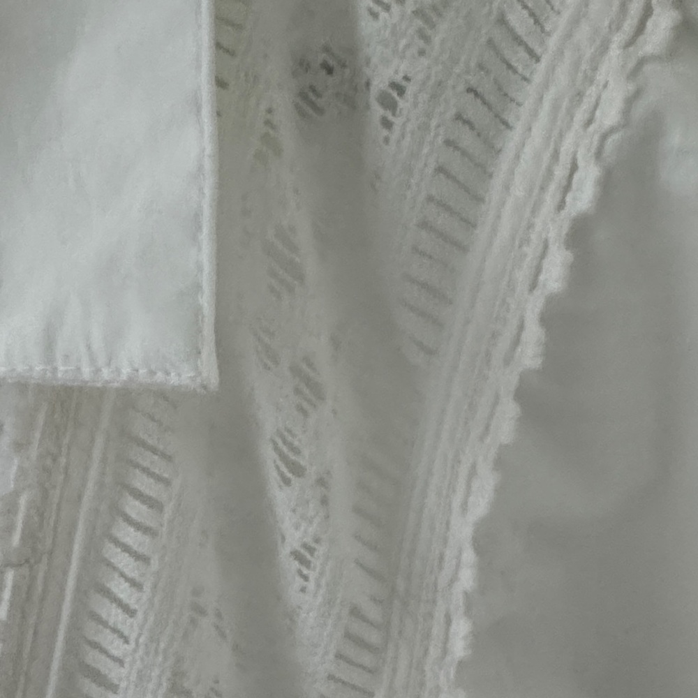 Anthropologie White Lightweight Popover Top - Picture 4 of 7